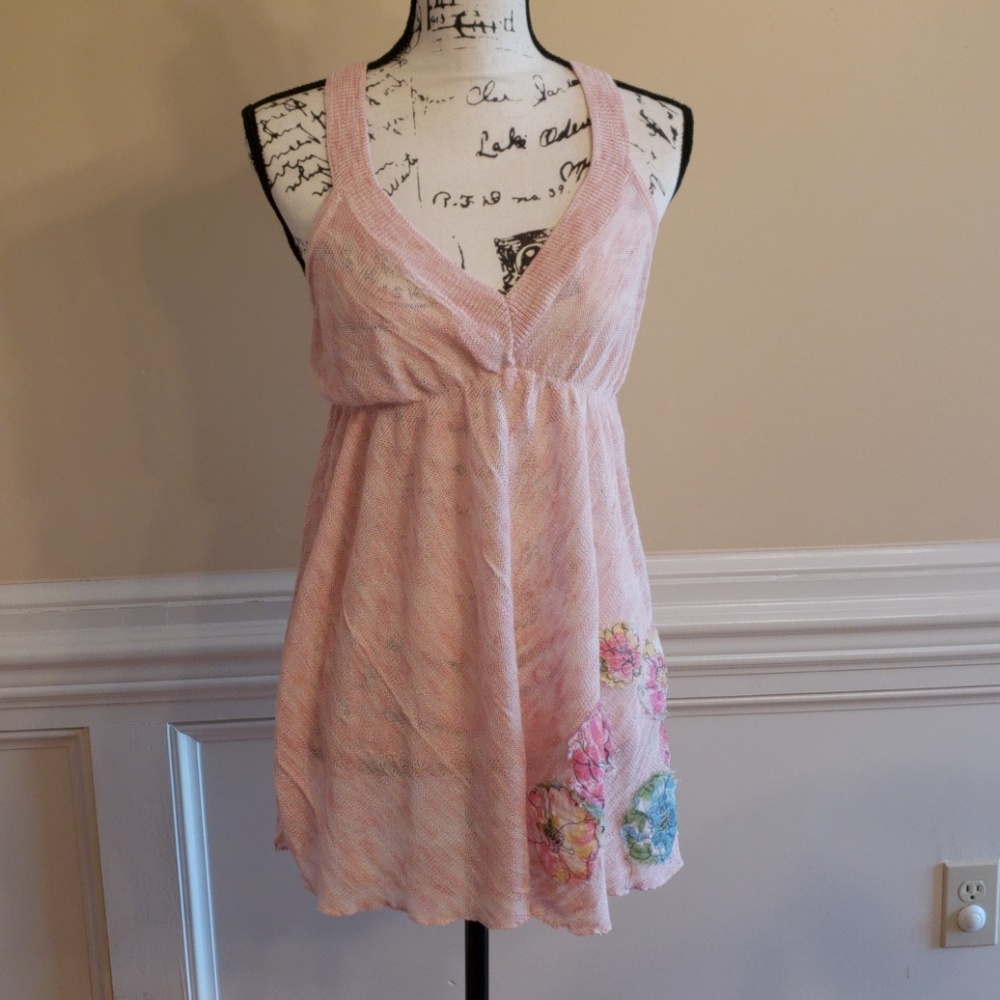 Free People Soft Pink Knit Tunic